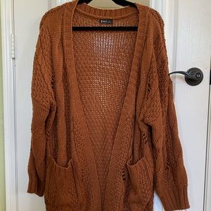 Oversized open cardigan